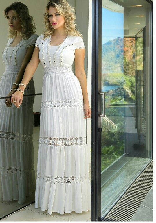 vestido branco longo