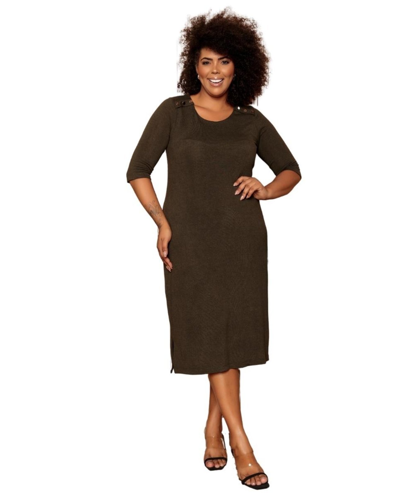 vestido longo plus size