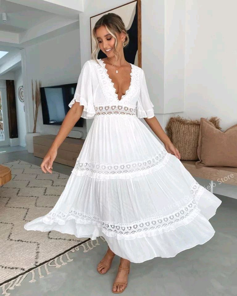 vestido branco longo