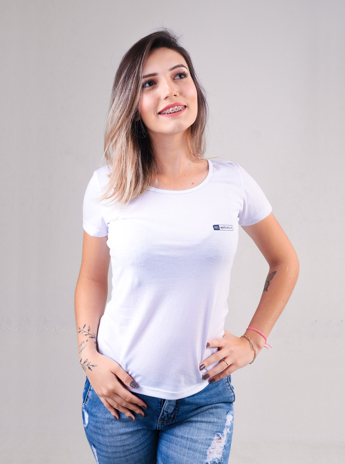 blusa branca em visuais