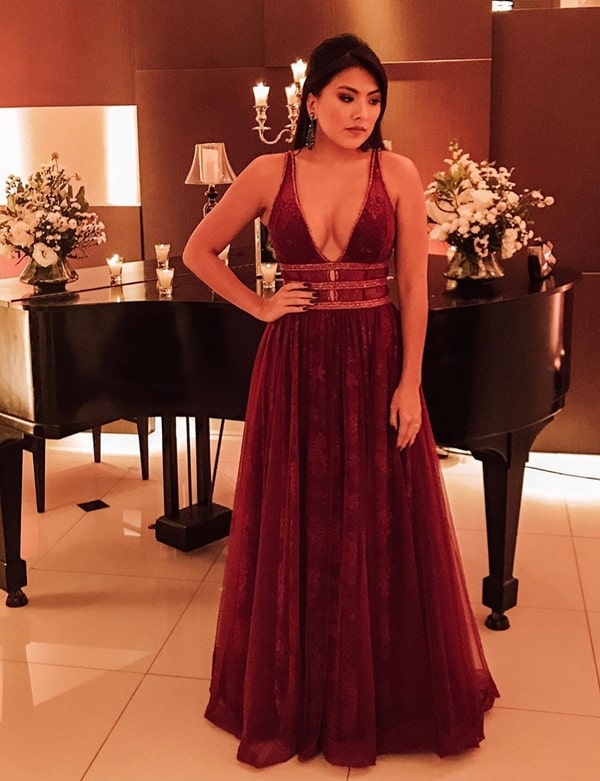 vestido marsala