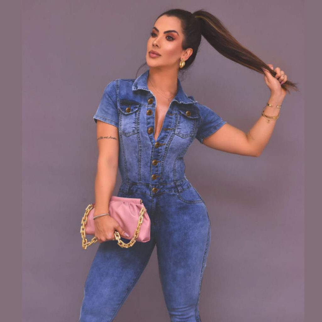 macacão jeans