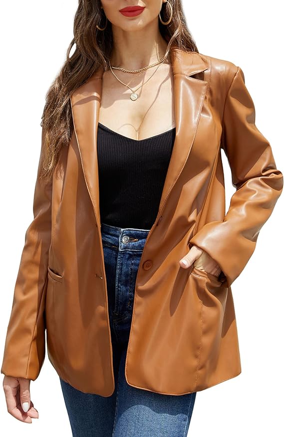 oversized leather jacket