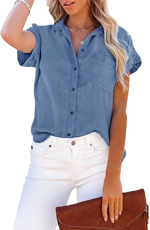 denim blouse