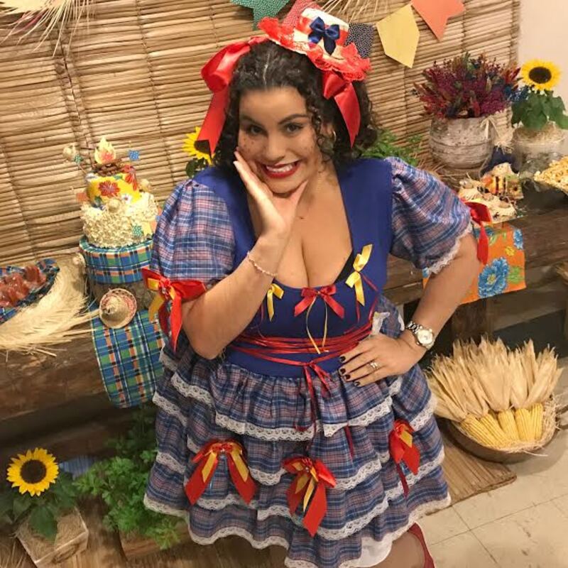 Vestido Plus Size de Festa Junina