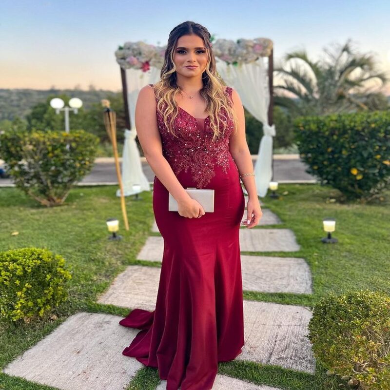 vestido marsala de madrinha