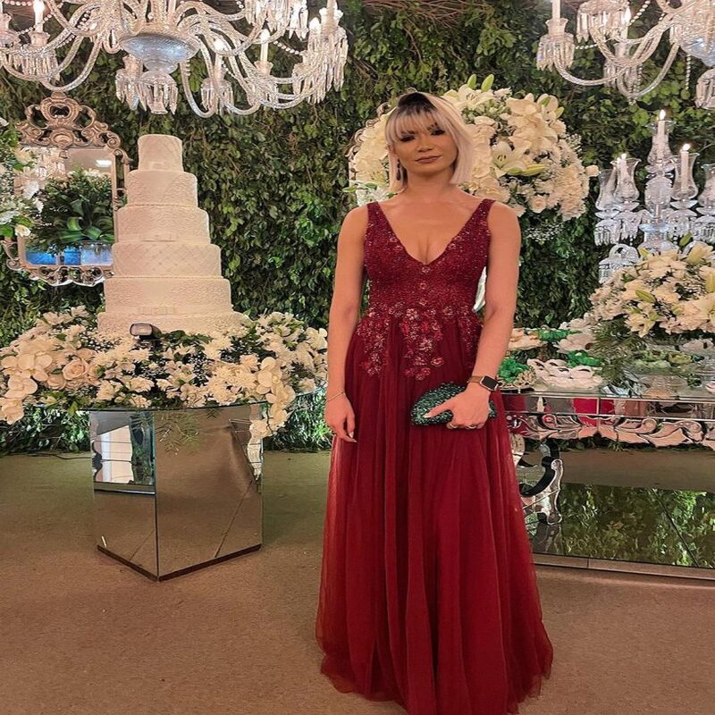 vestido marsala de madrinha