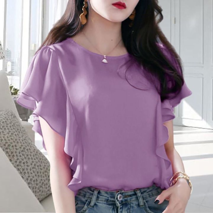 purple blouse