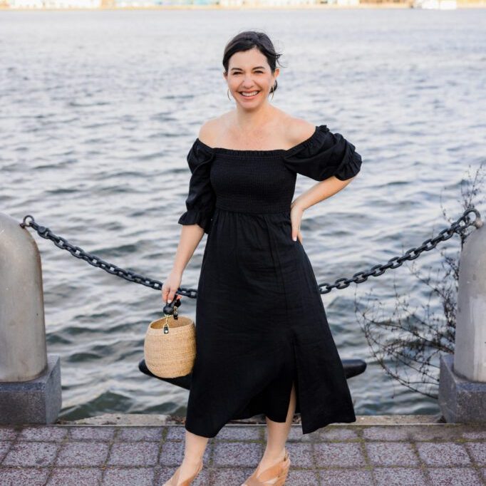 	
summer black dress