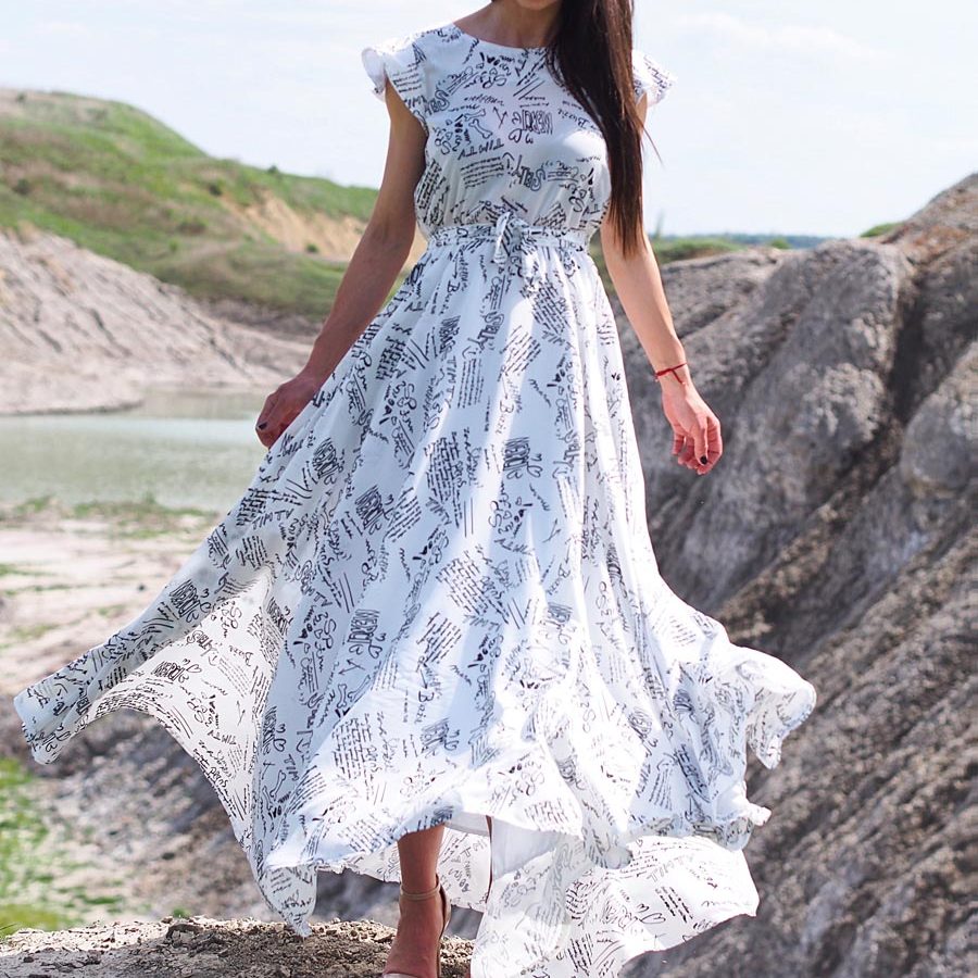 white long  dress