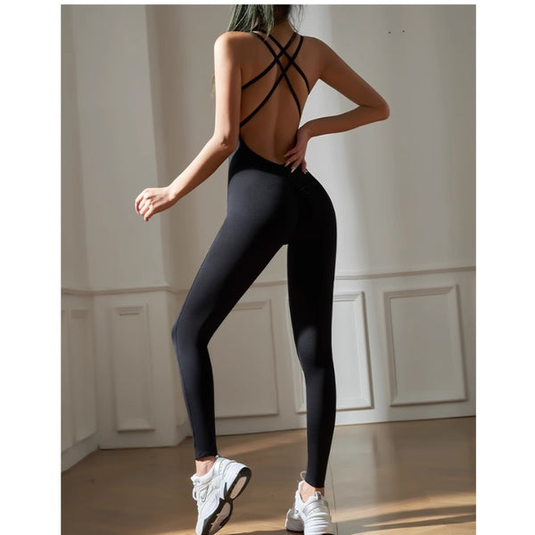 	
one piece workout jumpsuit