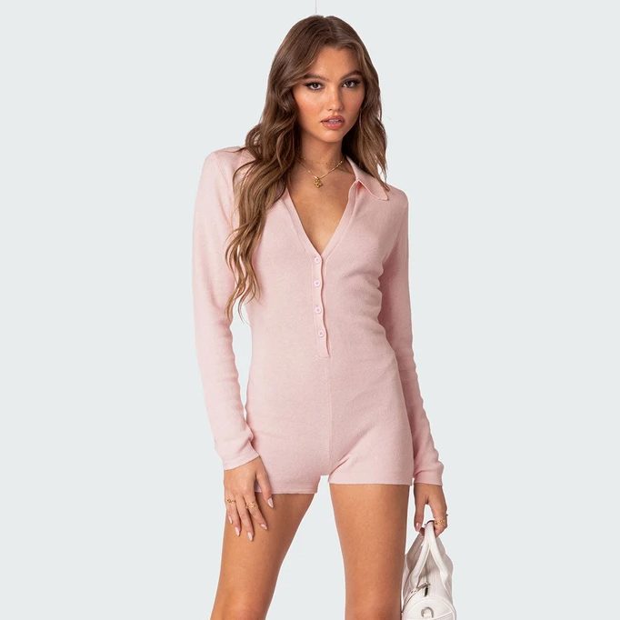 knit romper for women