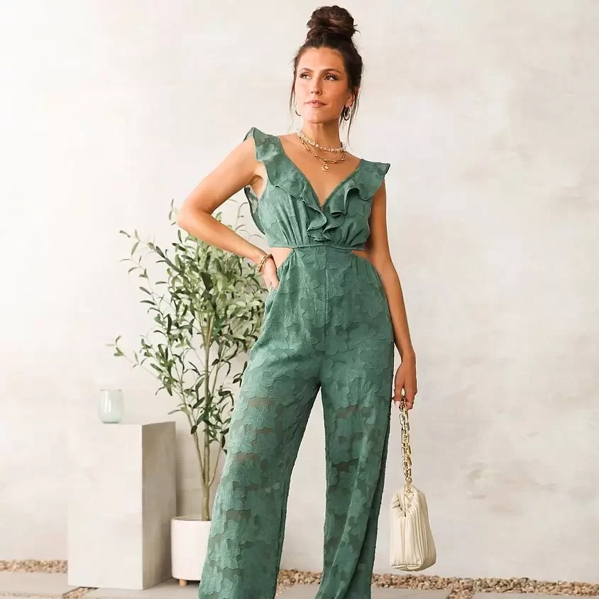 green romper jumpsuit