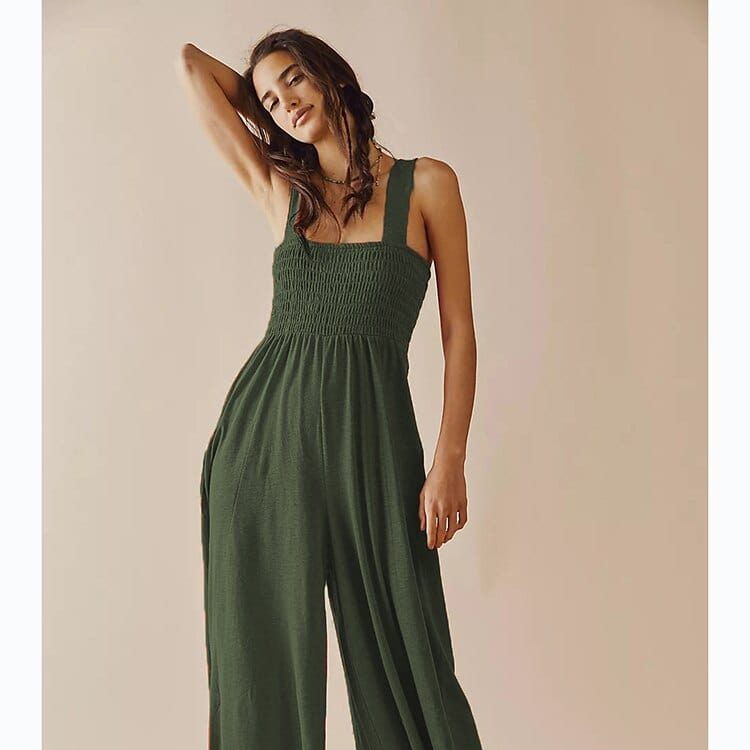 green romper jumpsuit