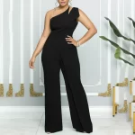 black sleeveless jumpsuit