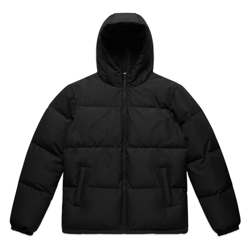 black puffer jacket