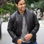 leather bomber jacket