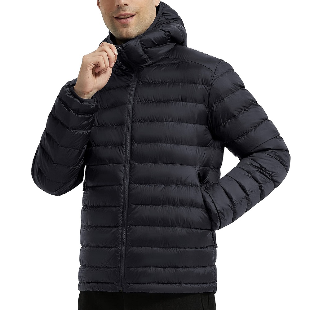 black puffer jacket