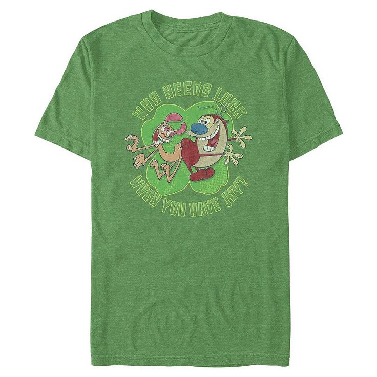 green graphic tee