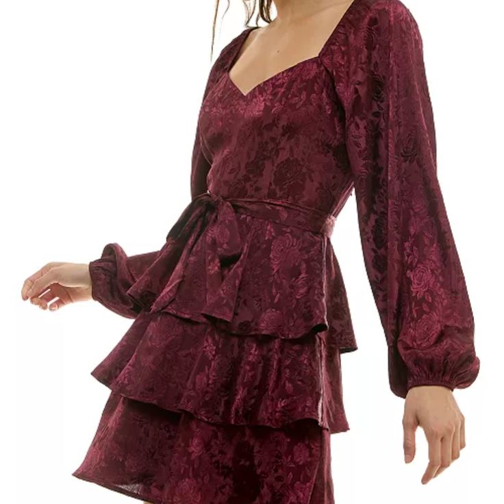 Dark red dress