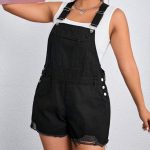Black Denim Overalls