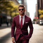Burgundy blazer