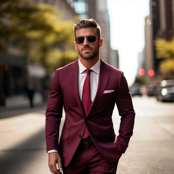 Burgundy blazer