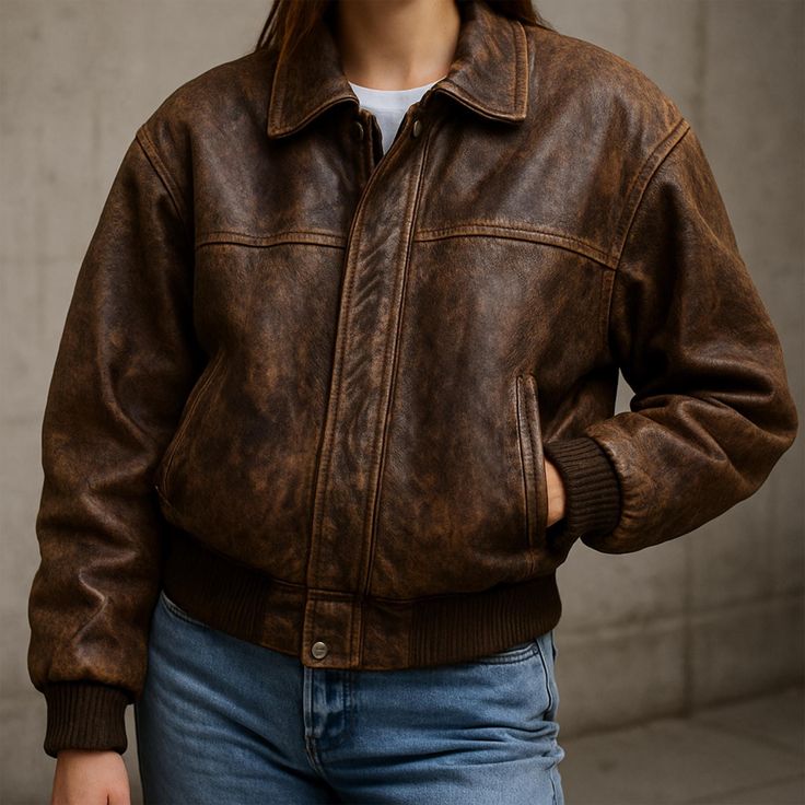 vintage leather jacket