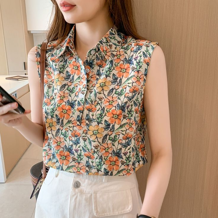 Sleeveless blouses