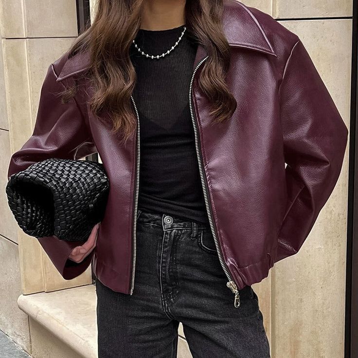 Leather coat