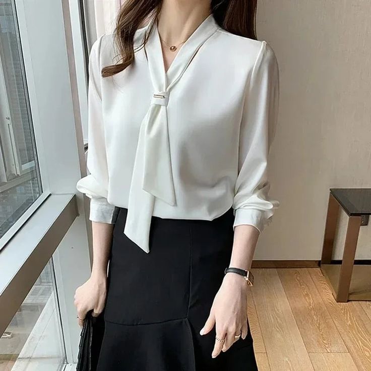 Chic white blouses