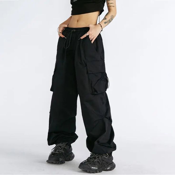 black cargo pants for women