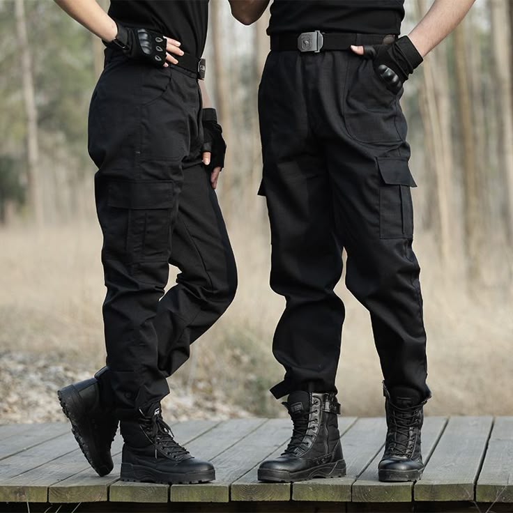 Black combat pants