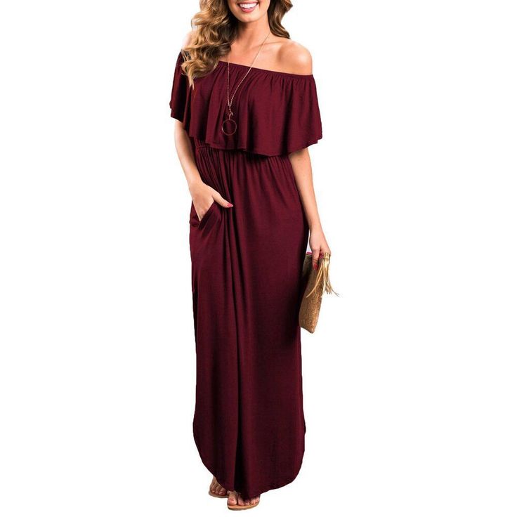 Burgundy dress