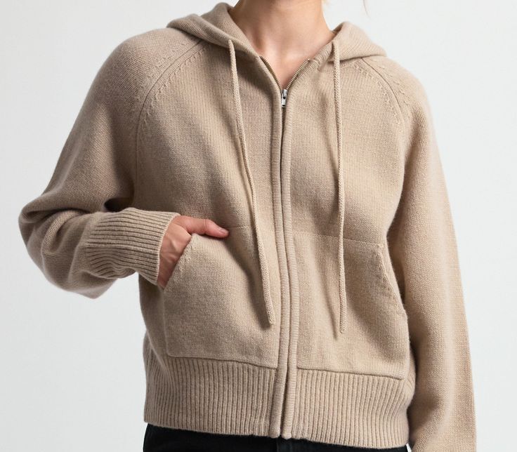 Wool zip-up coat