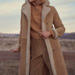 Khaki fur coat