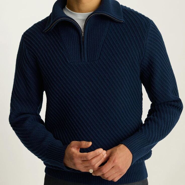 Half Zip Collared Sweater