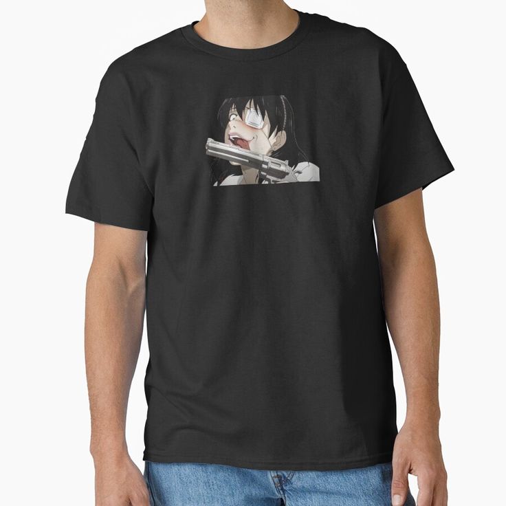 black t-shirt