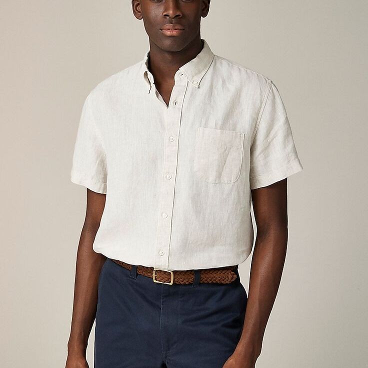 white linen shirt