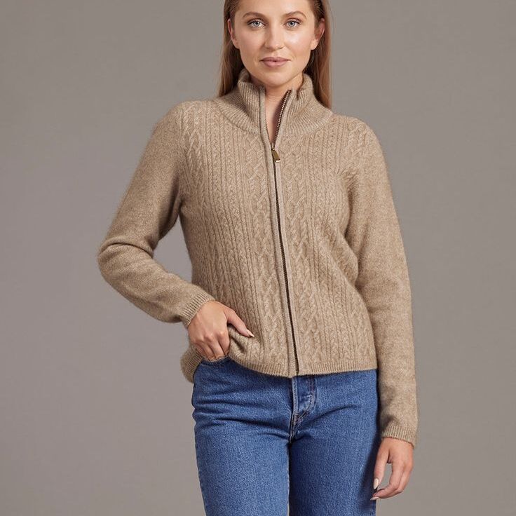 wool zip up jacket