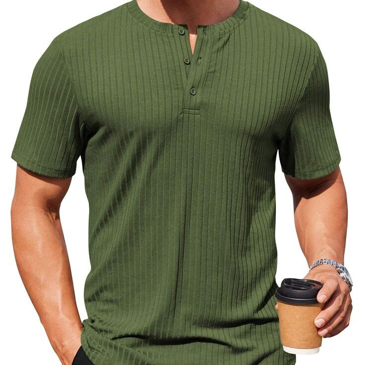Short sleeve Henley shirt