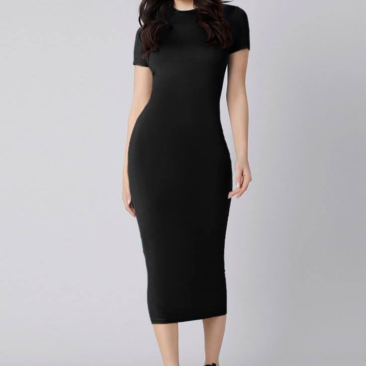 black sheath dress