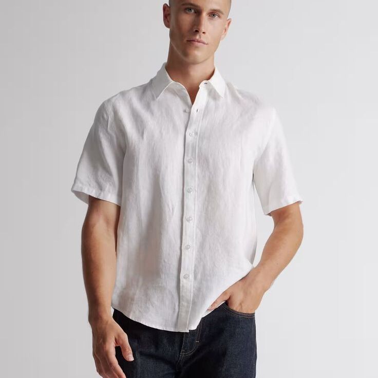 Linen button-up shirt