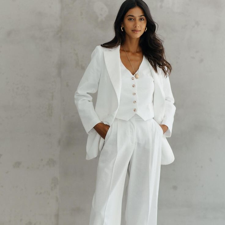 white linen suit