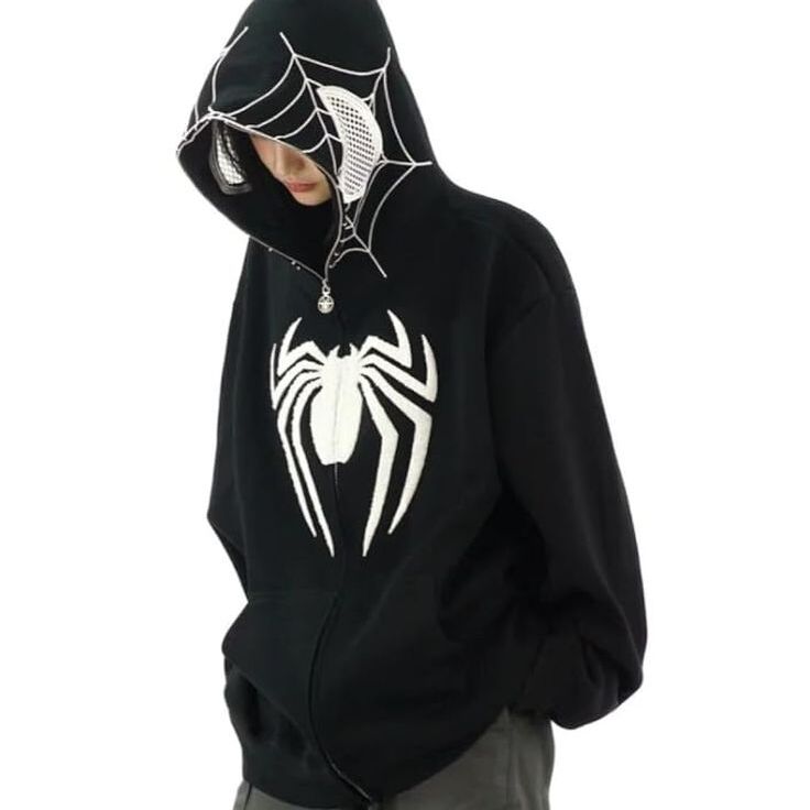 black spider hoodie