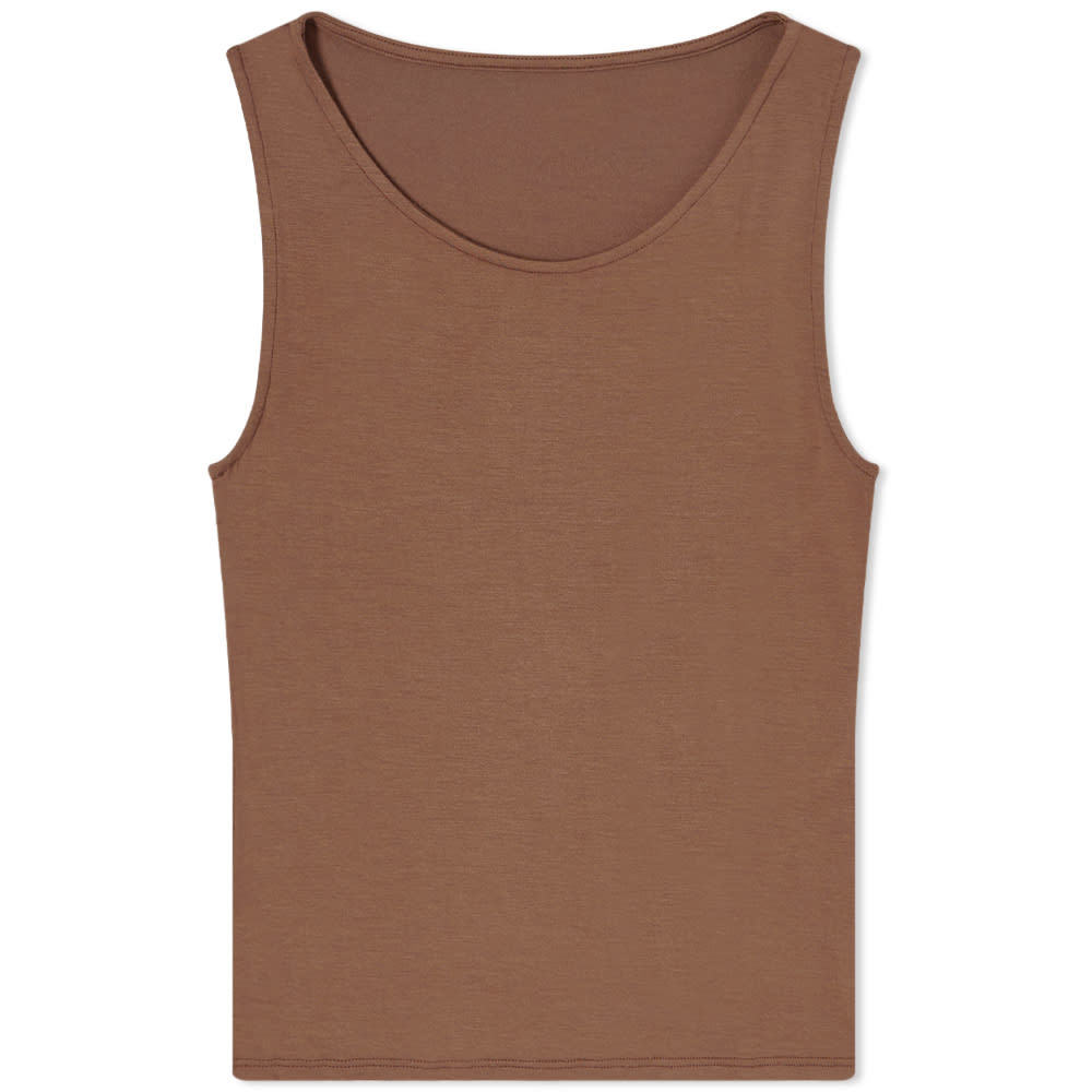 brown tank top