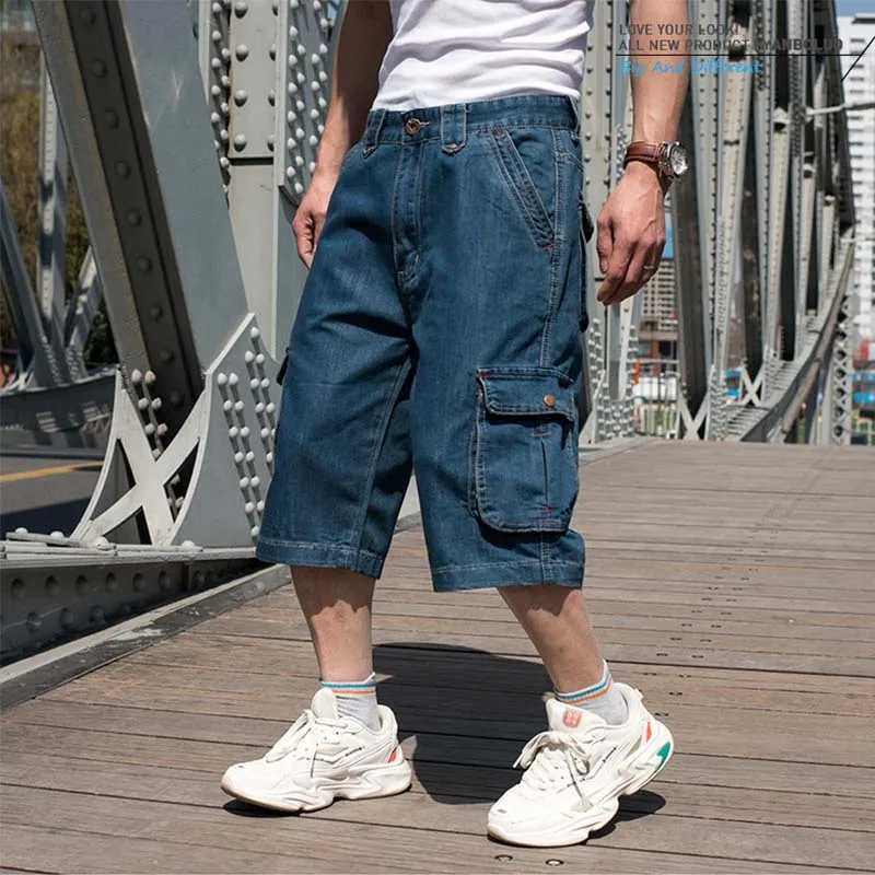 long denim shorts