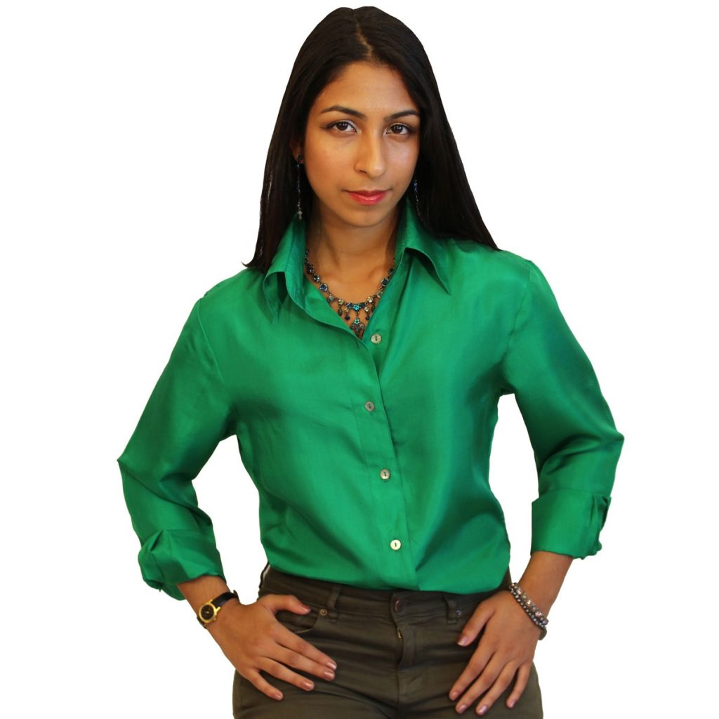 emerald green women's top