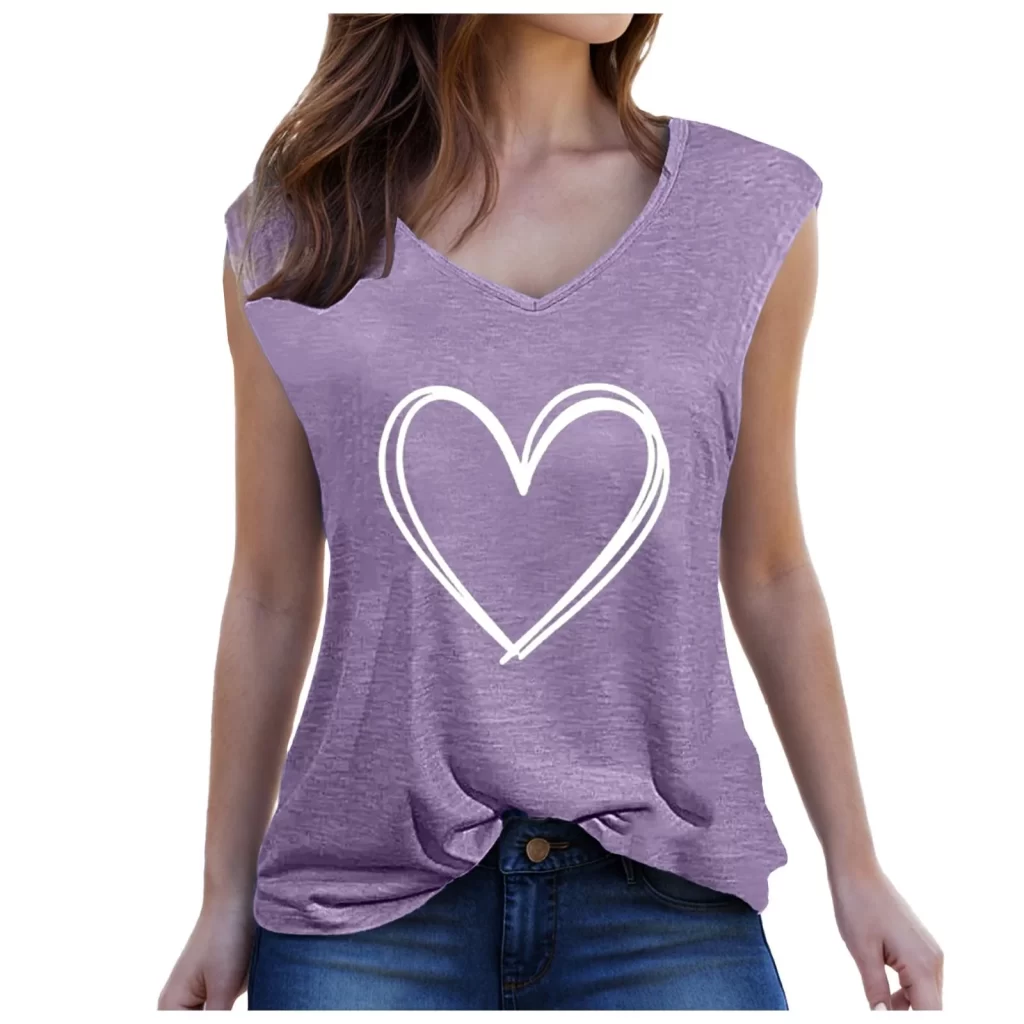 purple tank top