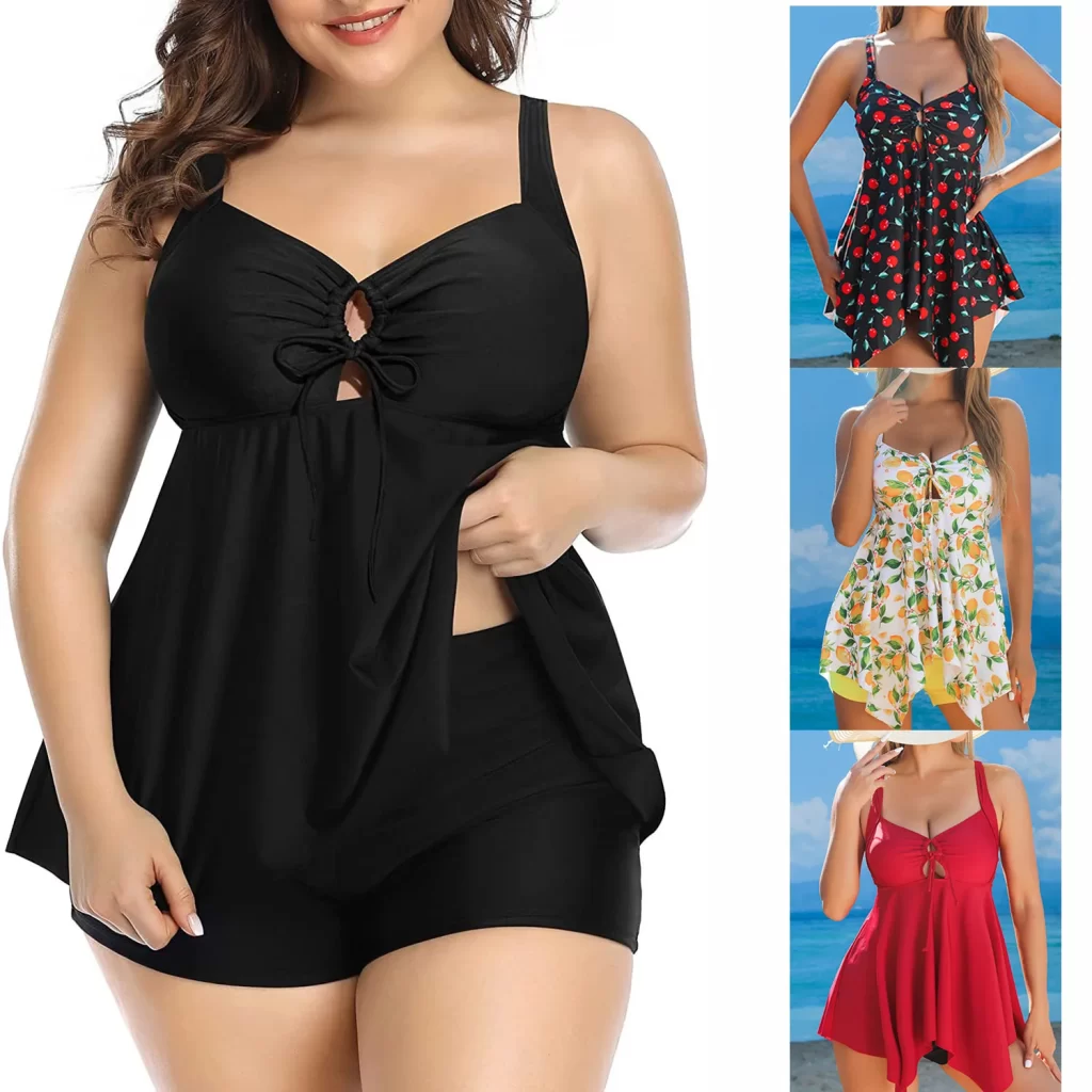plus size swimsuits with shorts